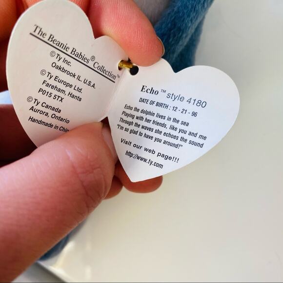 Vintage TY Original 1990s y2k Beanie Babies Bundle Lot Owl Bear Cat Worm Dolphin - Picture 8 of 9